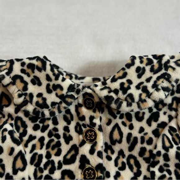 Hartstrings Baby Girl Velour Animal Print Jacket, Size 6-9 Months - Picture 4 of 11